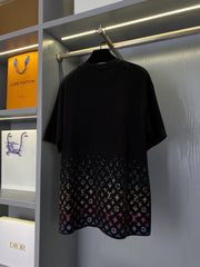 Gradient decorative short sleeves