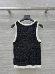 Slim fit knitted vest