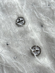 Rhinestone Feather Short Sleeve