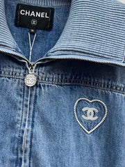 Lapel denim jacket