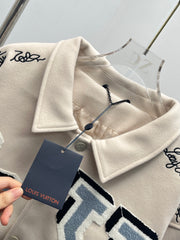 Playful cartoon baseball jacket.