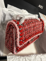 Red wool webbing bag