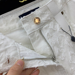 Classic monogram embossed jacquard jeans