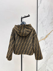 Reversible zip-up hooded jacket