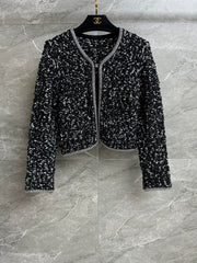 Rhinestone Knitted Jacket