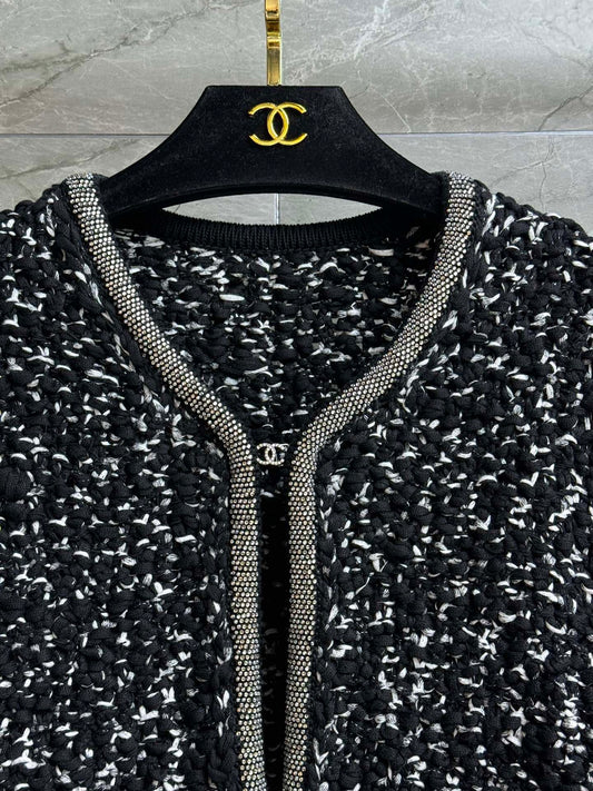 Rhinestone Knitted Jacket