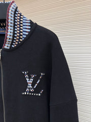 Embroidered Knitted Flight Jacket
