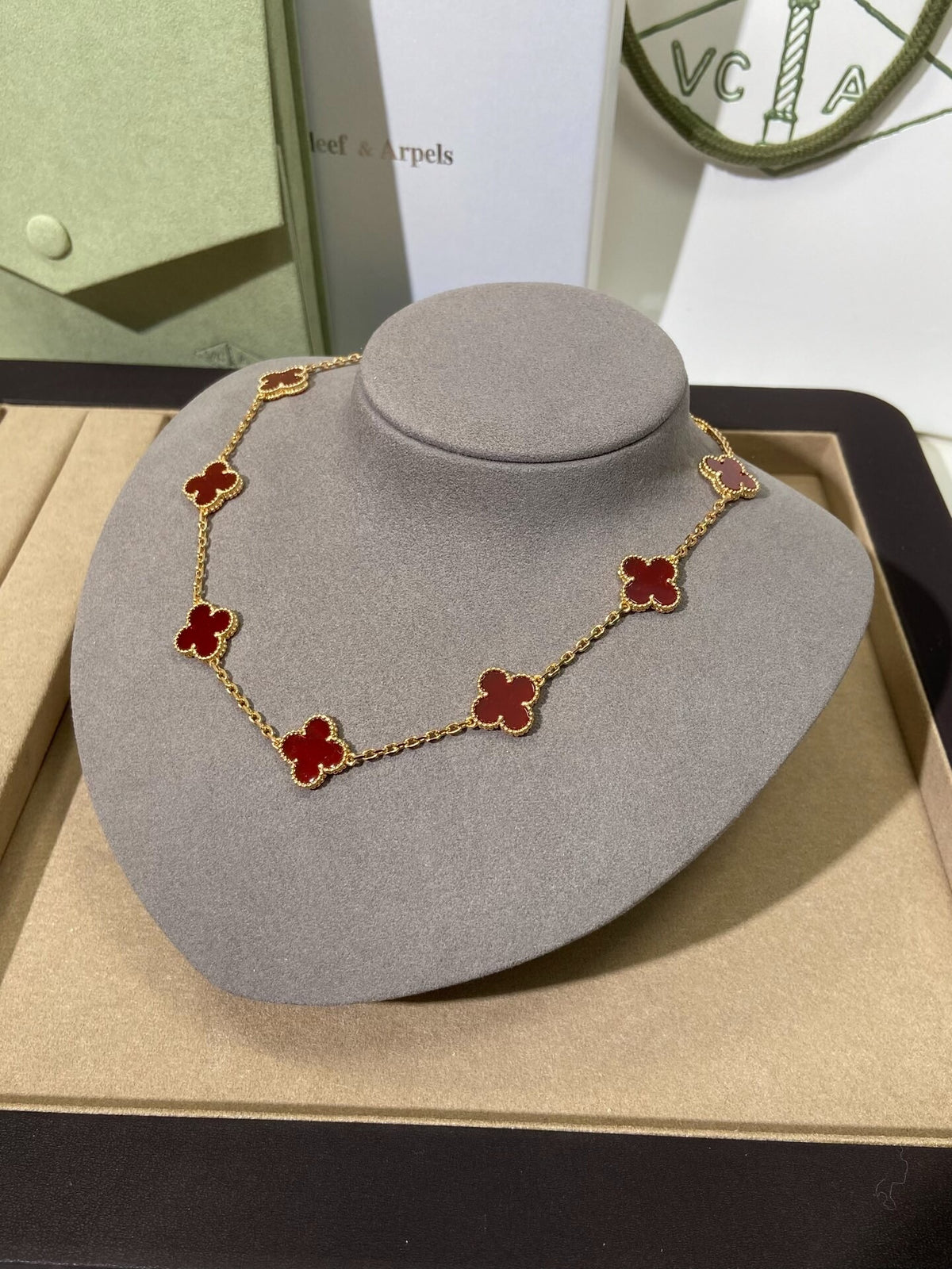 Red agate necklace