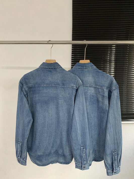 Embroidered Denim Shirt Jacket