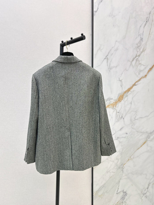 Logo Appliqué Embroidered Blazer