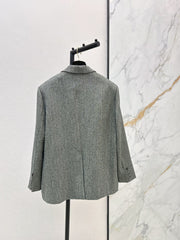 Logo Appliqué Embroidered Blazer