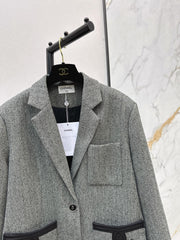 Logo Appliqué Embroidered Blazer