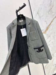 Logo Appliqué Embroidered Blazer