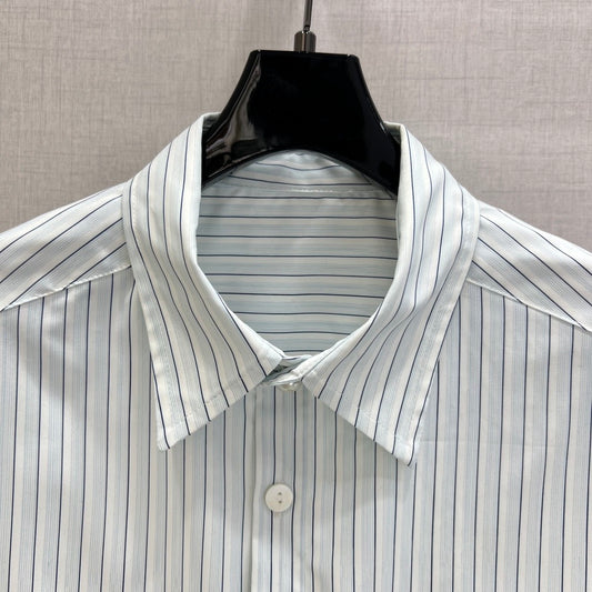 Blue and white striped shirt