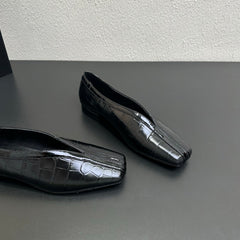 Flat, Square-Toe V-Cut Flats