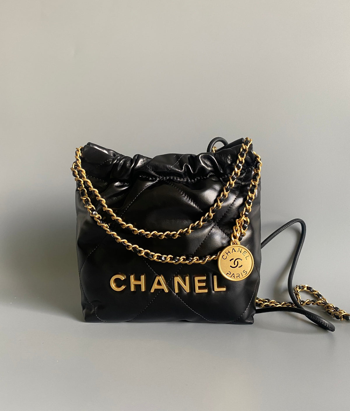 Mini Black &amp; Gold Chain Bag