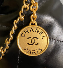 Mini Black &amp; Gold Chain Bag