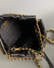 Mini Black &amp; Gold Chain Bag