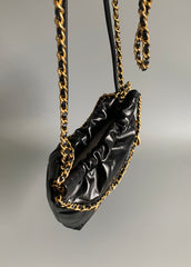 Mini Black &amp; Gold Chain Bag