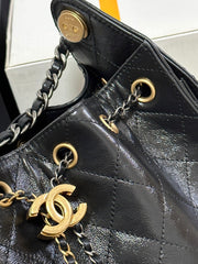 "Mandarin Duck" Chain Bag — Black Mini