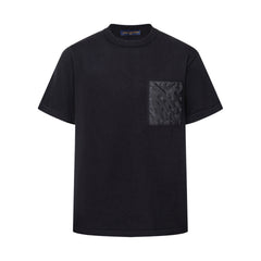 Nylon-Paneled Monogram Pocket Knitted Short-Sleeve Top