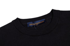 Nylon-Paneled Monogram Pocket Knitted Short-Sleeve Top