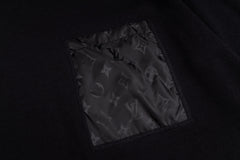 Nylon-Paneled Monogram Pocket Knitted Short-Sleeve Top