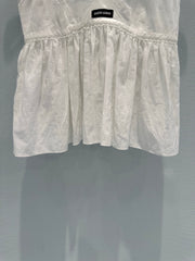 Hollow-out cotton-linen camisole