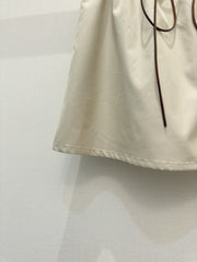 Hollow-out cotton-linen camisole