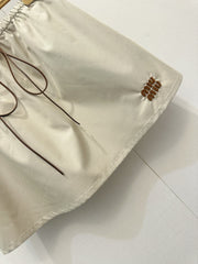 Hollow-out cotton-linen camisole