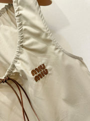 Hollow-out cotton-linen camisole
