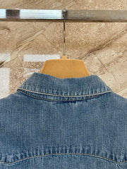 Denim drawstring vest