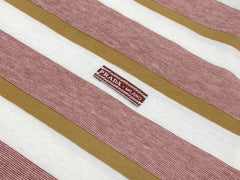 Letter Badge Striped Short-Sleeve T-Shirt