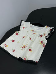 Floral Print Linen Top