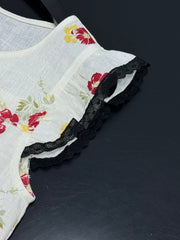 Floral Print Linen Top