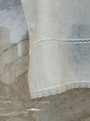Patchwork lace linen camisole