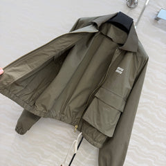 Dark green jacket and skirt set