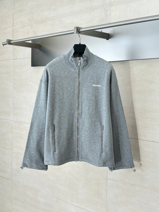 Embroidered Zipper Jacket
