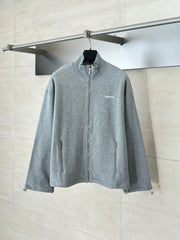 Embroidered Zipper Jacket