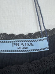 Cotton lace V-neck vest