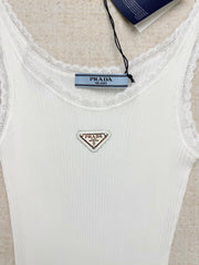Lace patchwork vest