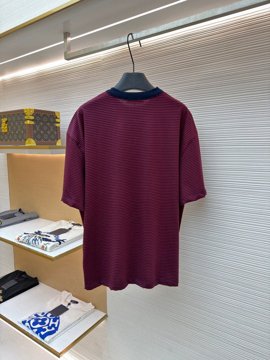 Striped Pocket Short-Sleeve T-Shirt