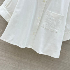 Short-sleeved white shirt