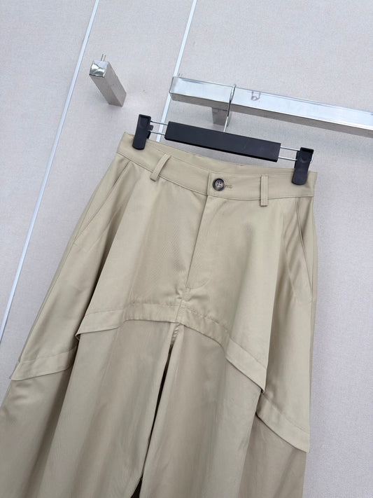 Deconstructed Wide-Leg Pants