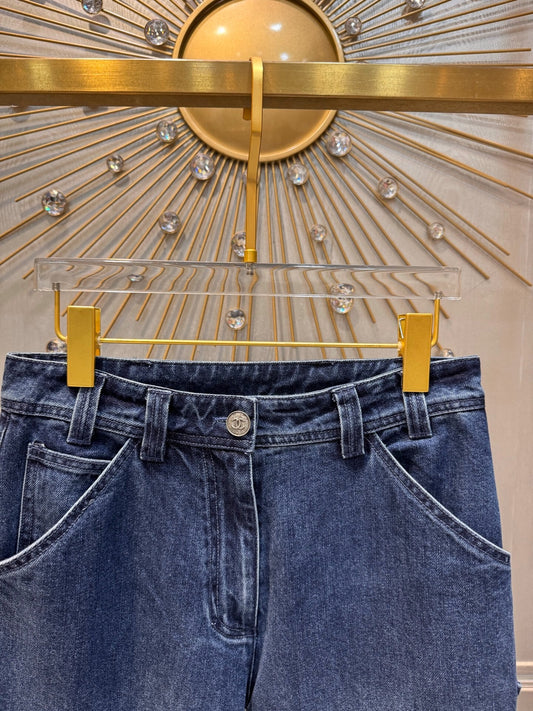 Blue straight leg jeans