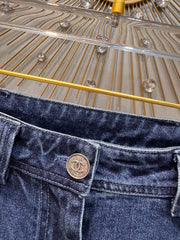Blue straight leg jeans