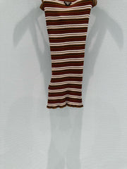 Lace-trimmed striped vest