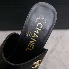 Open-toe high-heeled mules