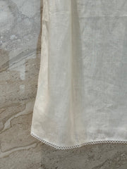 Textured White Sleeveless Dress