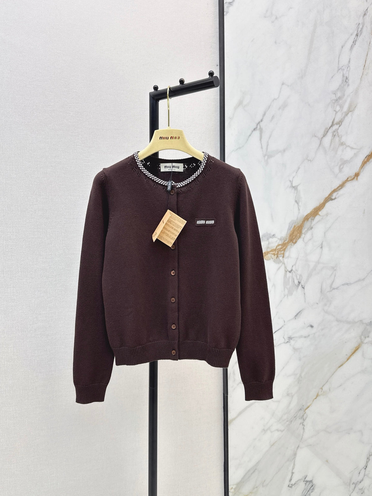 Brown Knit Cardigan
